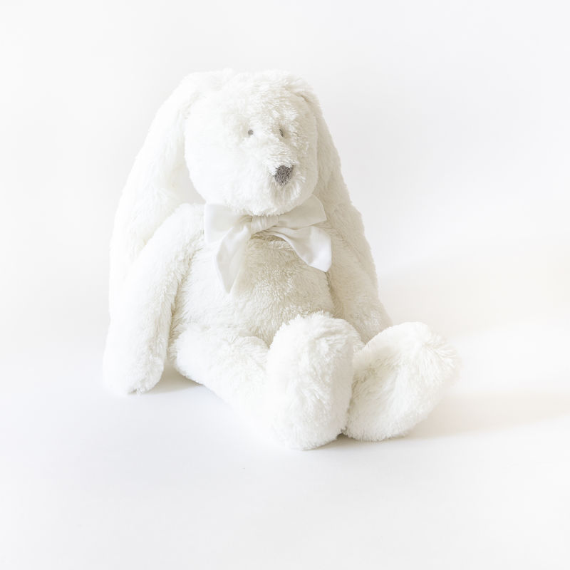  flore lapin peluche blanc 25 cm 